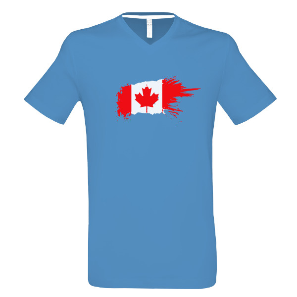 Tričko s potiskem Kanada retro vlajka