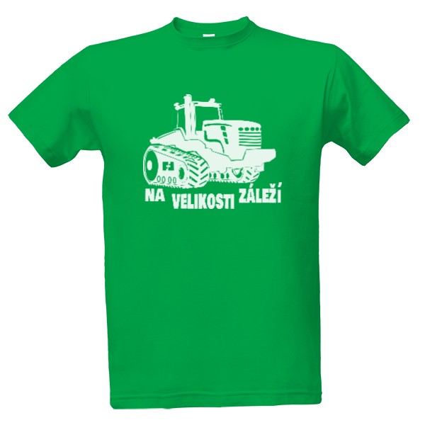 Tričko s potiskem Pásový traktor - na velikosti záleží