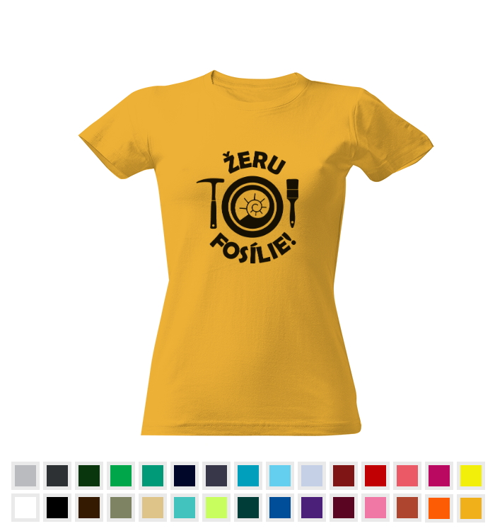 Tričko s potiskem Žeru fosílie! - Více barev | Dámské